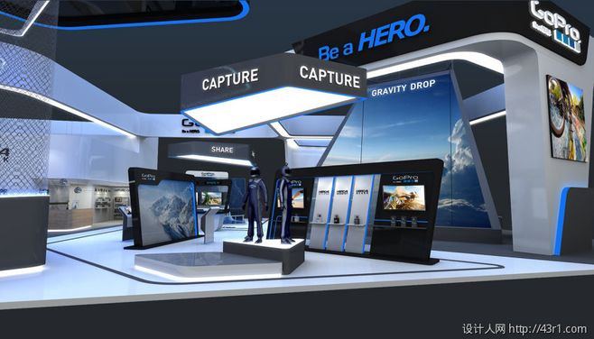 科技感 產品展示臺 展示墻_一組科技感 產品展示_展會設計,陳列設計_作品詳情_產品展示-設計人